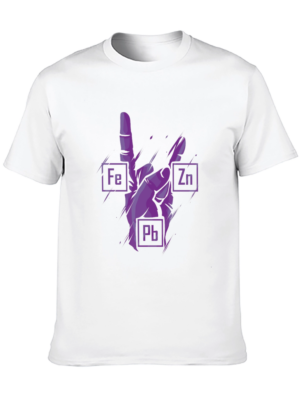 Rock On Chemistry T-Shirt - Iron Zinc Lead Design