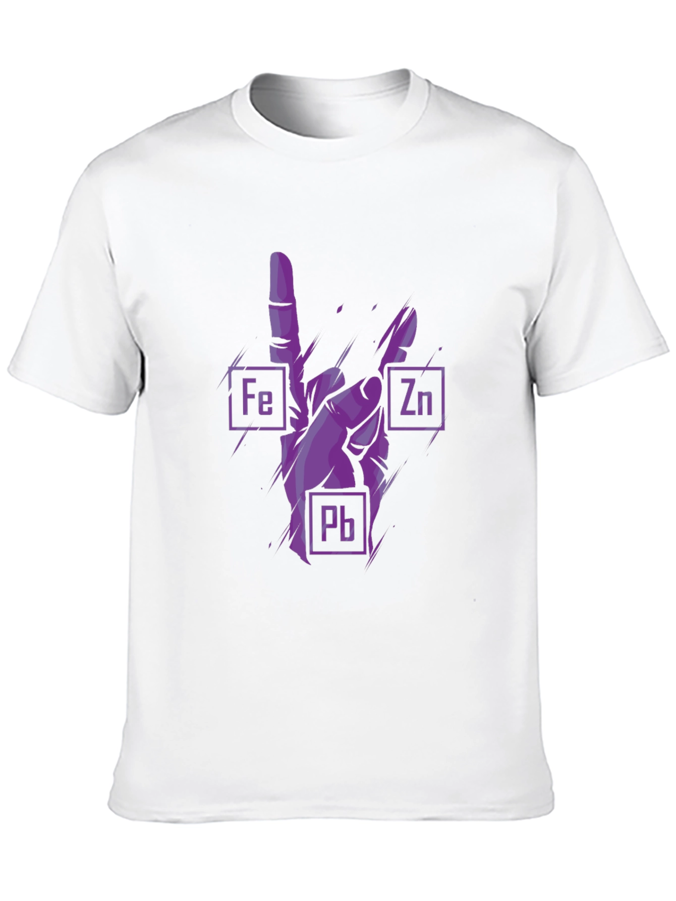 Rock On Chemistry T-Shirt - Iron Zinc Lead Design