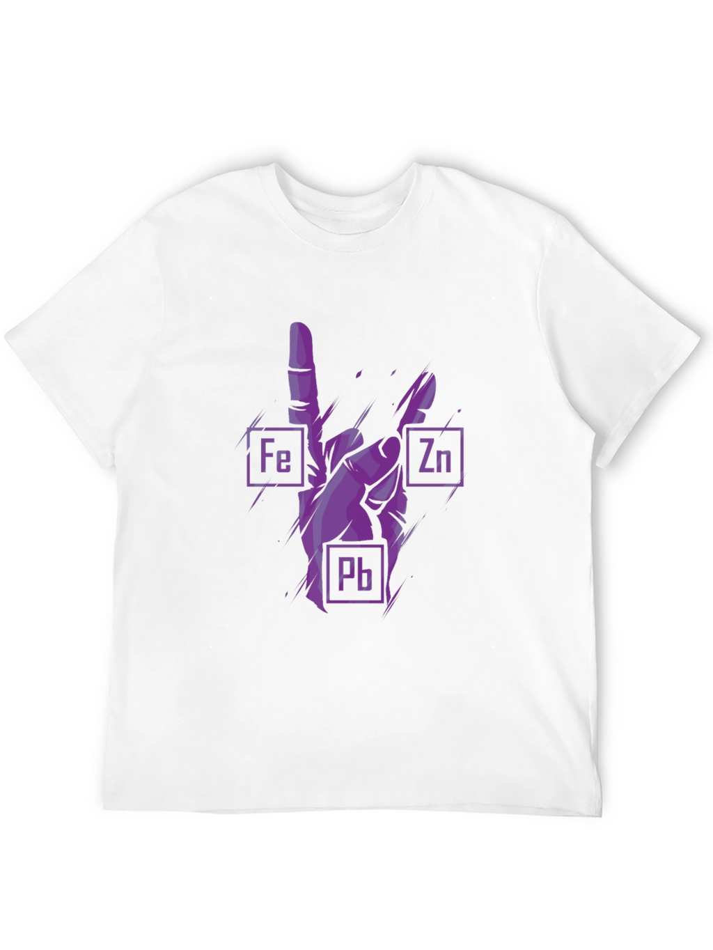 Rock On Chemistry T-Shirt - Iron Zinc Lead Design