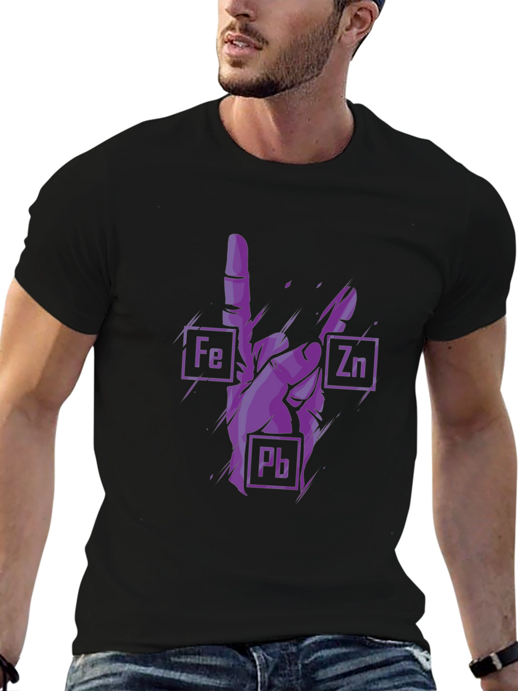 Rock On Chemistry T-Shirt - Iron Zinc Lead Design