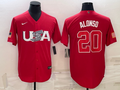 Men's 2023 World Baseball Classic #20 Pete Alonso USA Red Jerseys