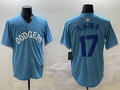 Men's Los Angeles Dodgers Shohei Ohtani #17 Light Blue Game Jerseys