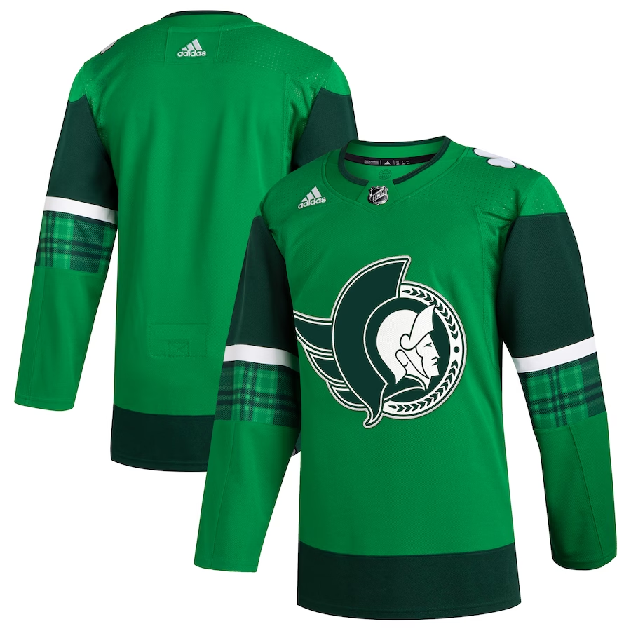 Men's Ottawa Senators Kelly Green 2023 St. Patrick's Day Primegreen Authentic Blank Jerseys
