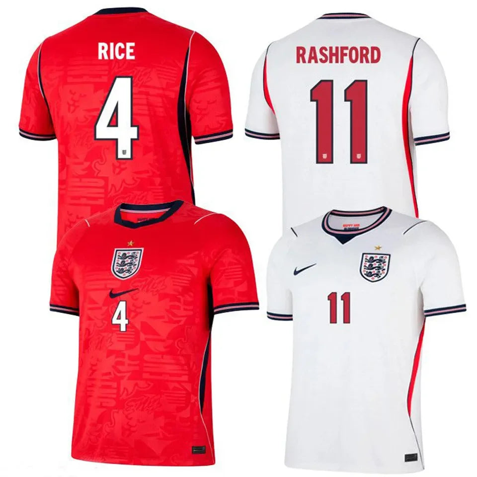 2026/27 England Home White Player Version Soccer Jersey Detail 3