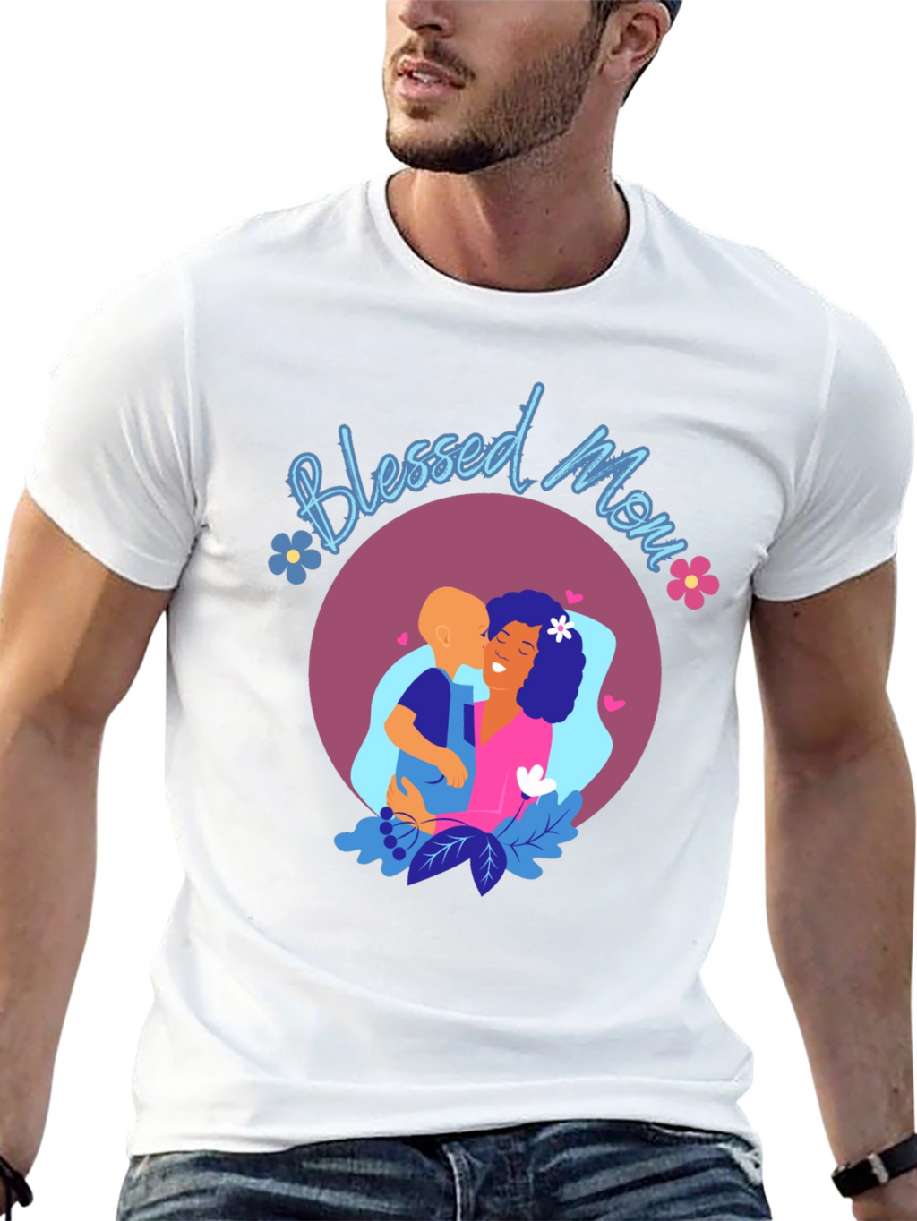 Blessed Mom Graphic T-Shirt - Stylish Mothers Day Gift