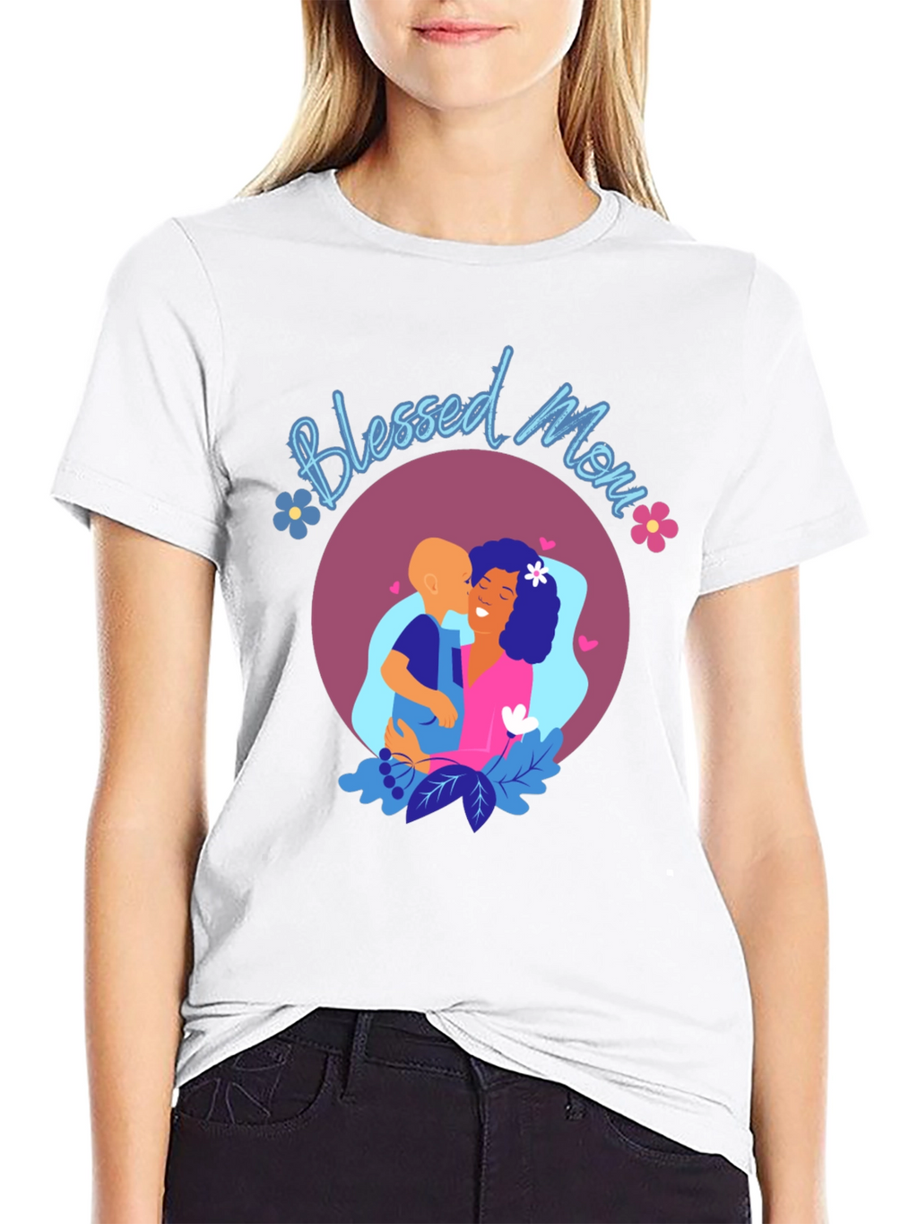 Blessed Mom Graphic T-Shirt - Stylish Mothers Day Gift