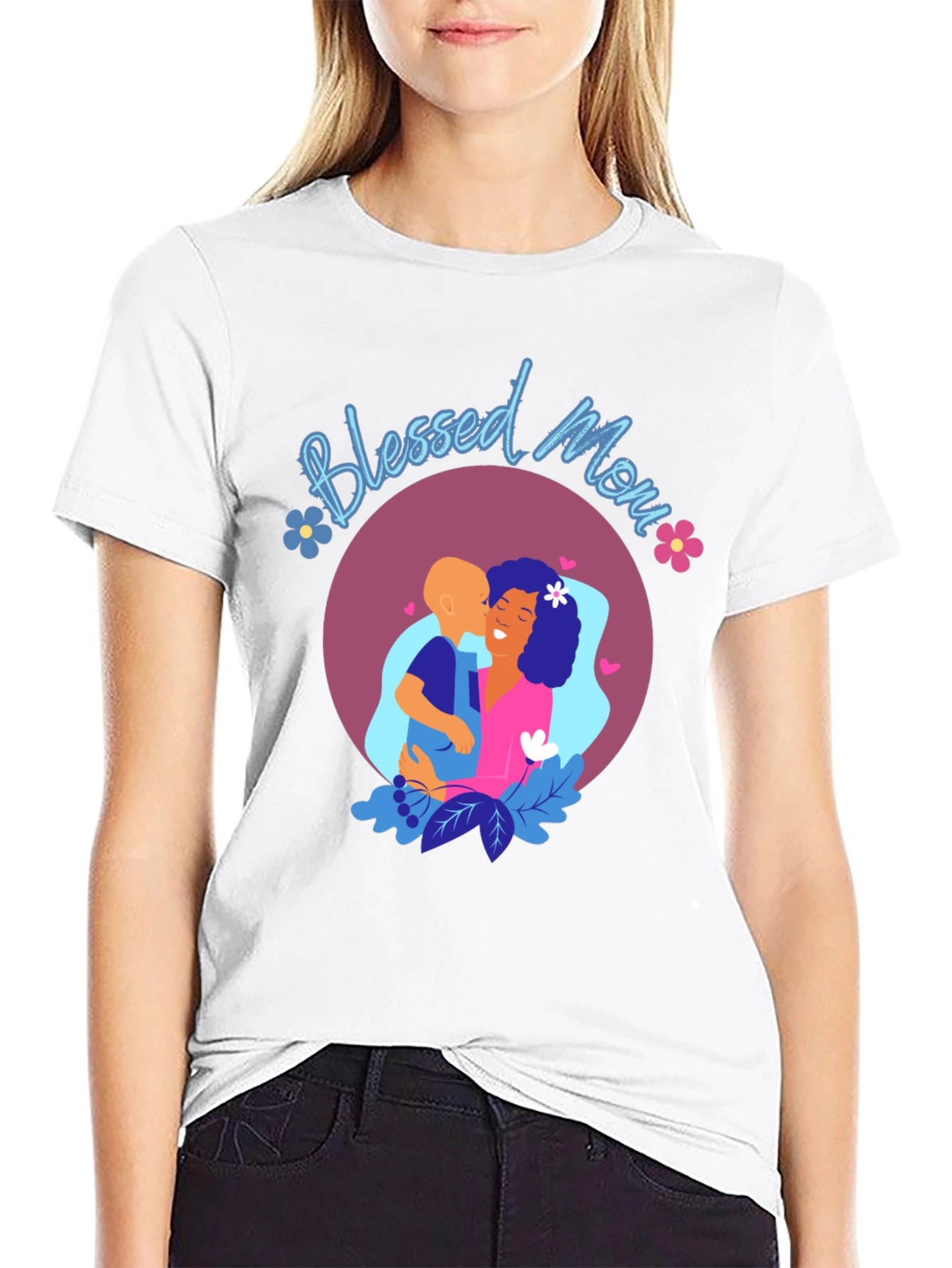 Blessed Mom Graphic T-Shirt - Stylish Mothers Day Gift