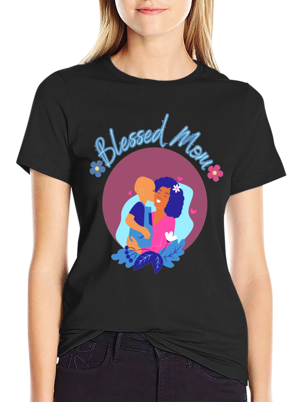 Blessed Mom Graphic T-Shirt - Stylish Mothers Day Gift