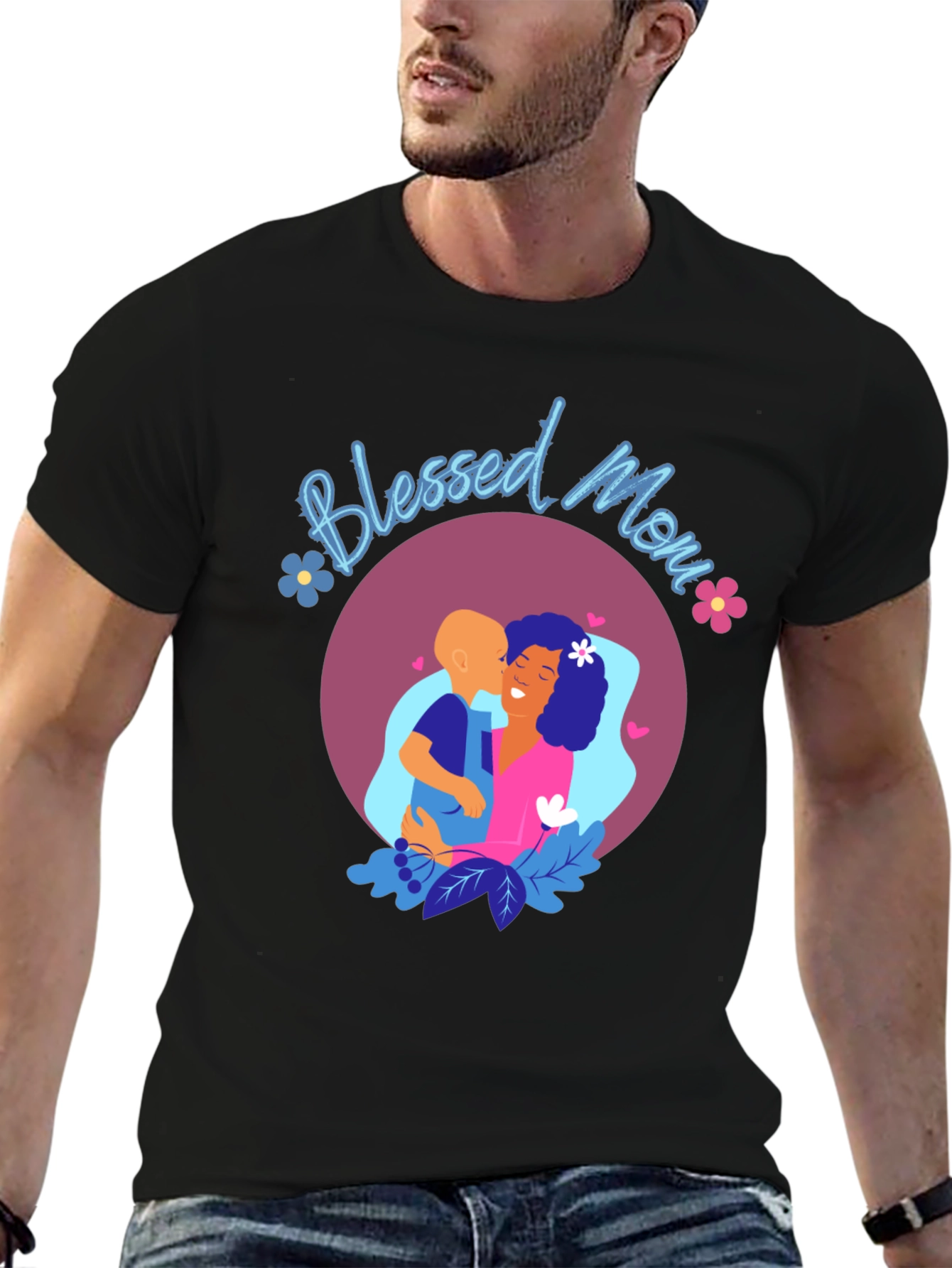 Blessed Mom Graphic T-Shirt - Stylish Mothers Day Gift
