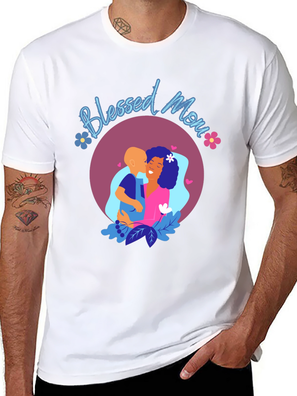 Blessed Mom Graphic T-Shirt - Stylish Mothers Day Gift