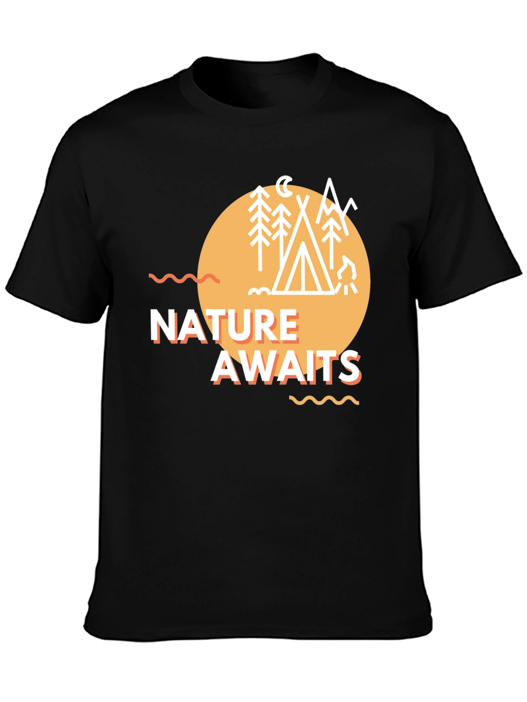 Nature Awaits Graphic Tee - Camping Adventure T-Shirt