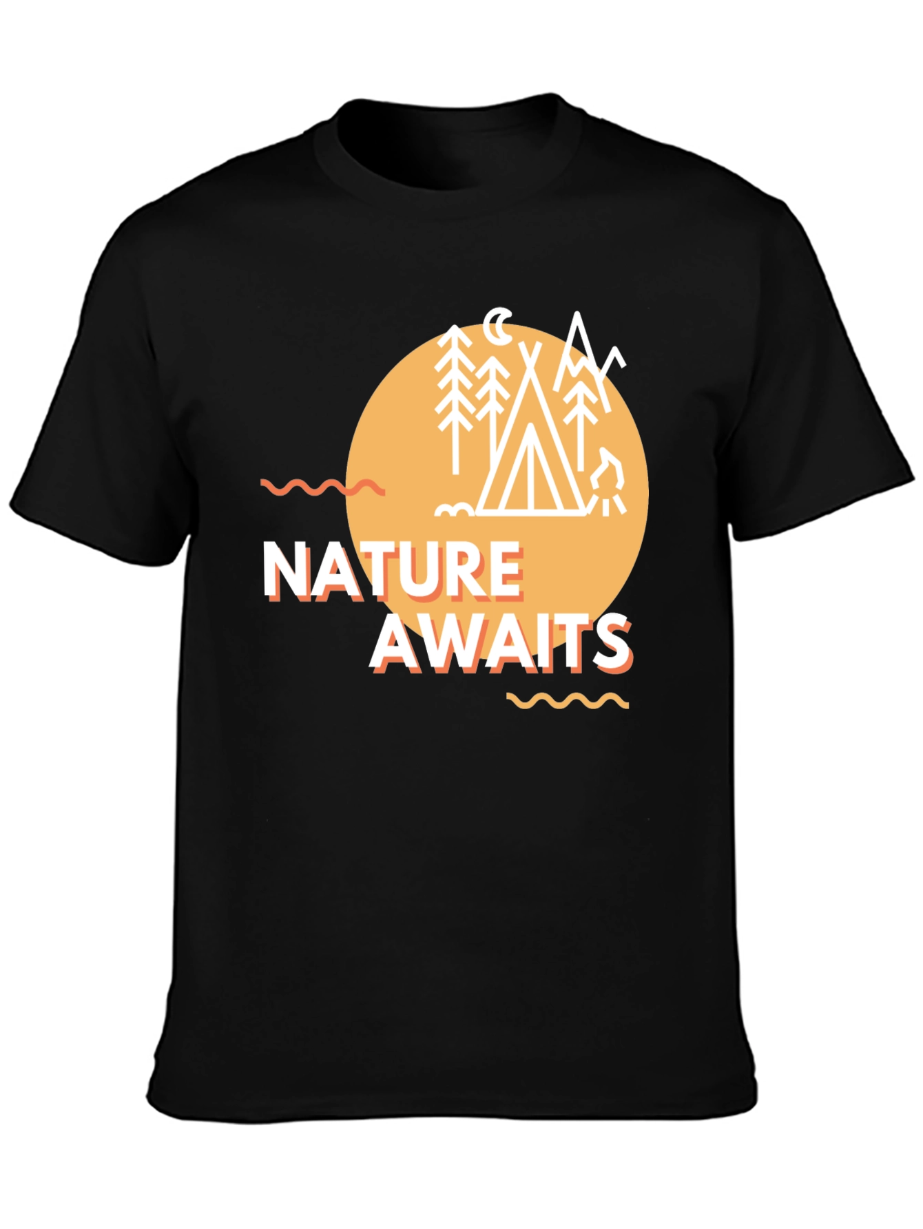 Nature Awaits Graphic Tee - Camping Adventure T-Shirt
