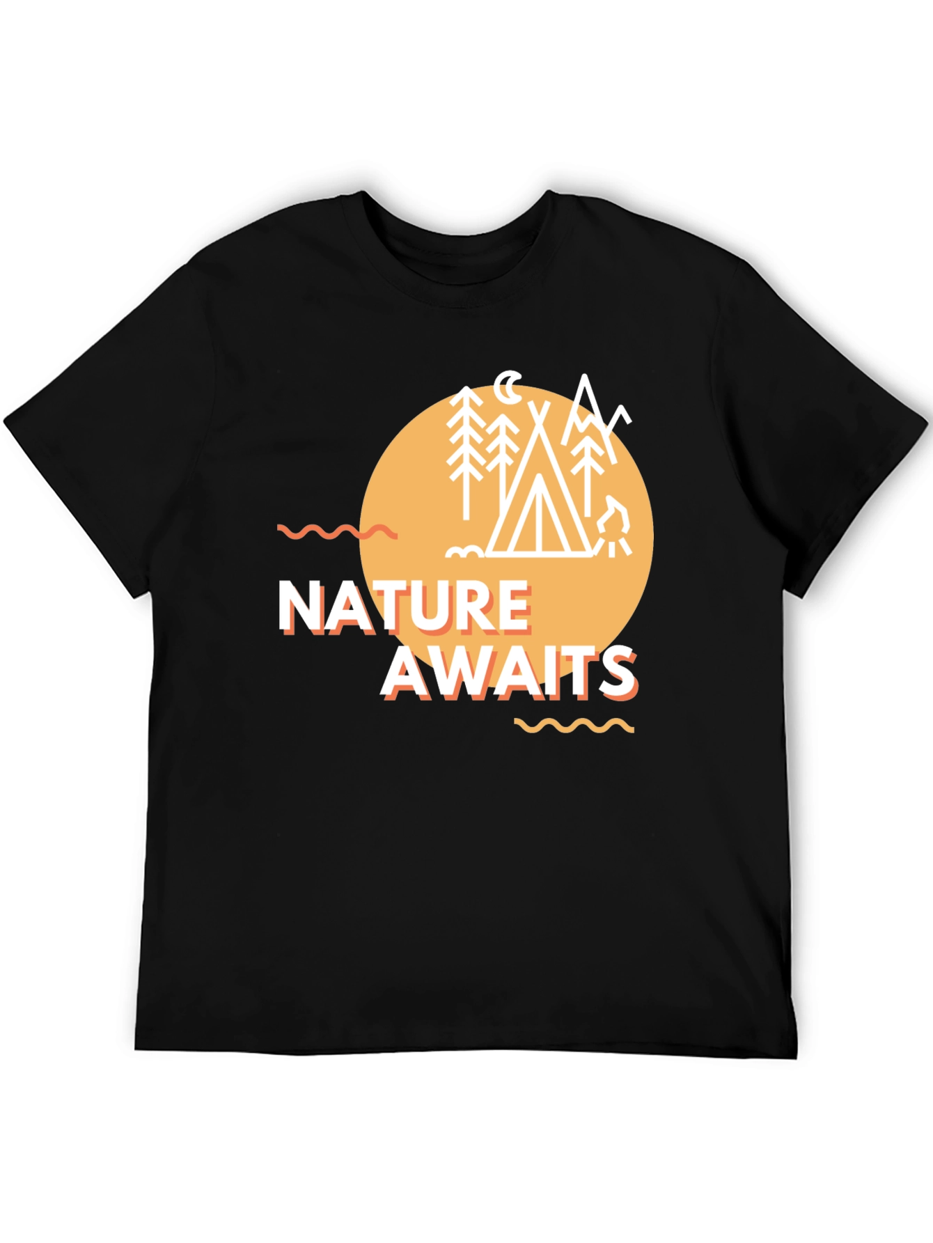Nature Awaits Graphic Tee - Camping Adventure T-Shirt