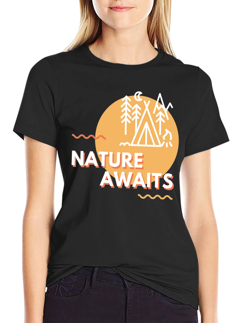 Nature Awaits Graphic Tee - Camping Adventure T-Shirt