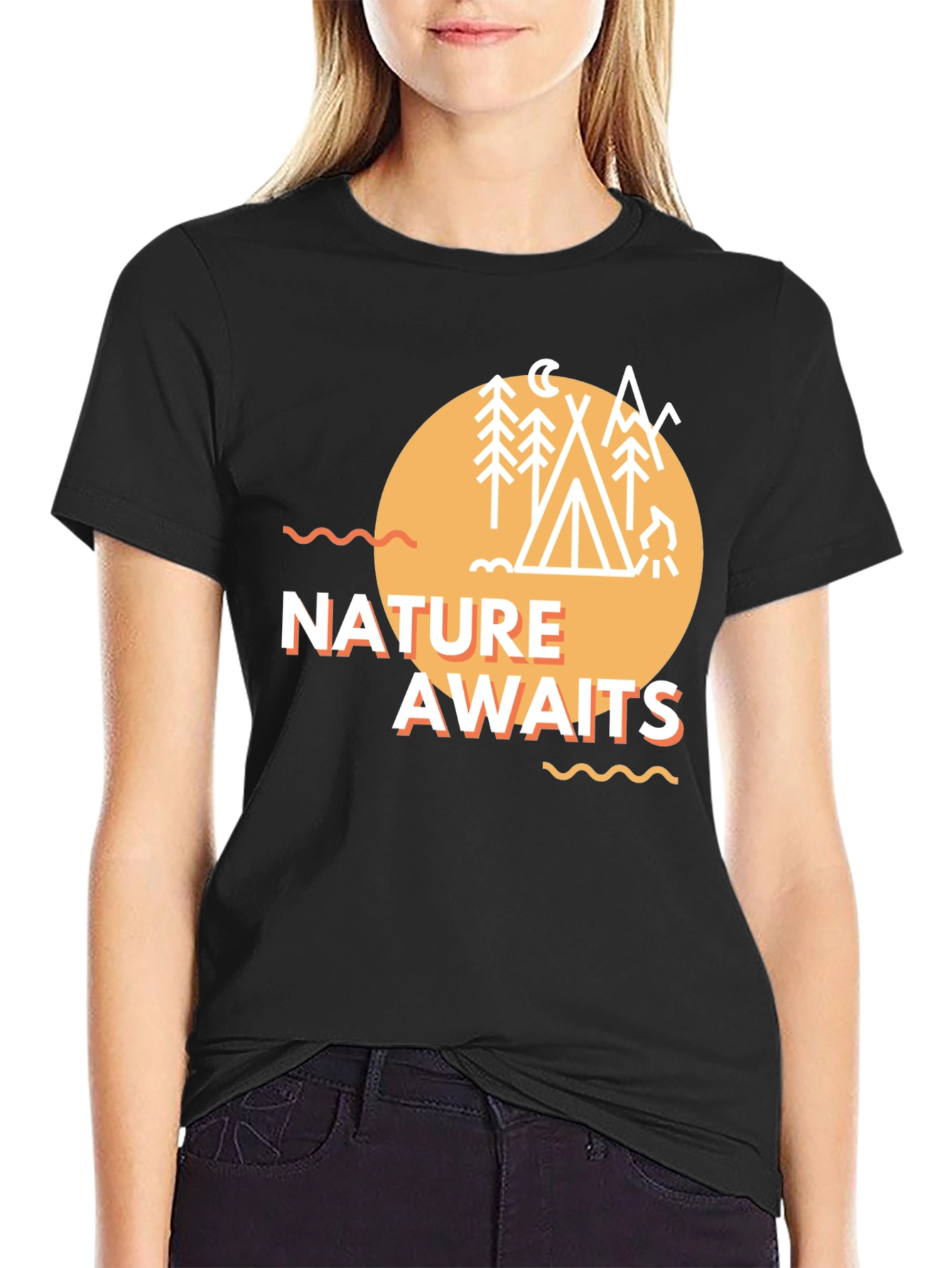 Nature Awaits Graphic Tee - Camping Adventure T-Shirt