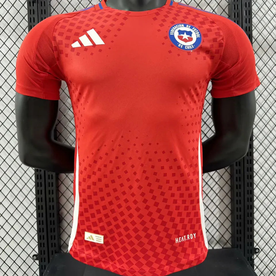 2024/25 Chile Home Red Player Version Soccer Jersey Front