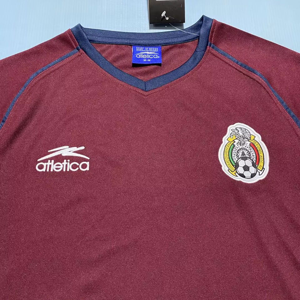 1998 Mexico Red Retro Soccer Jersey Item NO.: 2145981 Detail 1