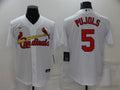 Men's St. Louis Cardinals Albert Pujols #5 White Replica Baseball Jerseys