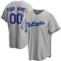 Men's Los Angeles Dodgers Gray Replica Custom Jerseys