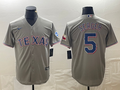 Men's Texas Rangers Corey Seager #5 Gray Replica Player Jerseys