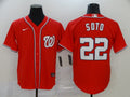 Men's Washington Nationals Juan Soto #22 Red Replica Baseball Jerseys