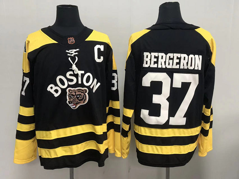 Men's Boston Bruins Patrice Bergeron #37 Black Player Game Jerseys