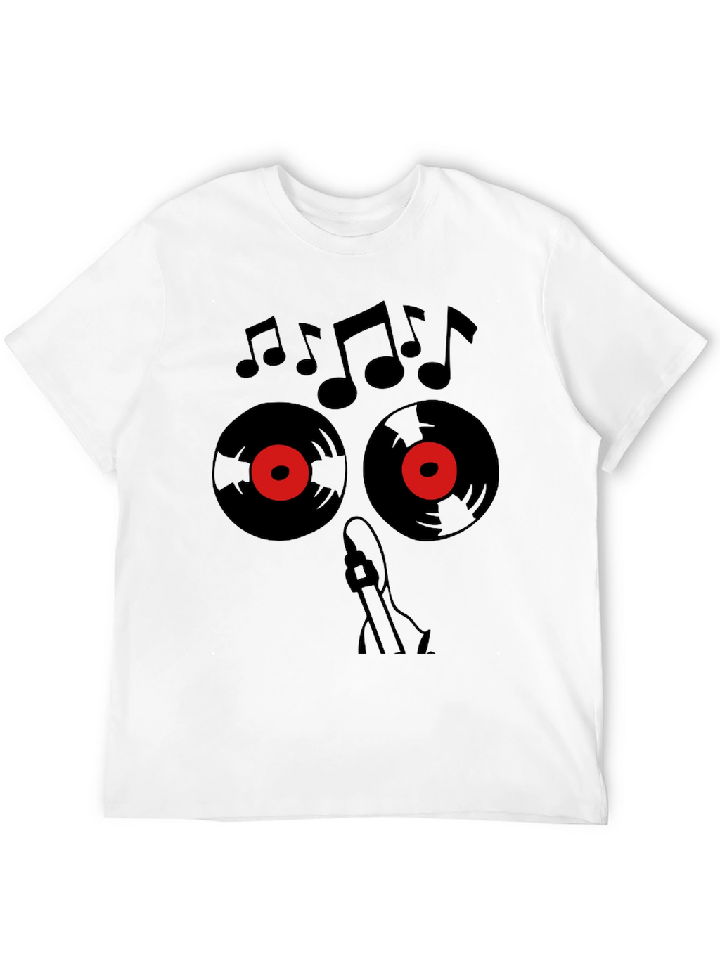 Music Lover T-Shirt - Vinyl & Notes Design