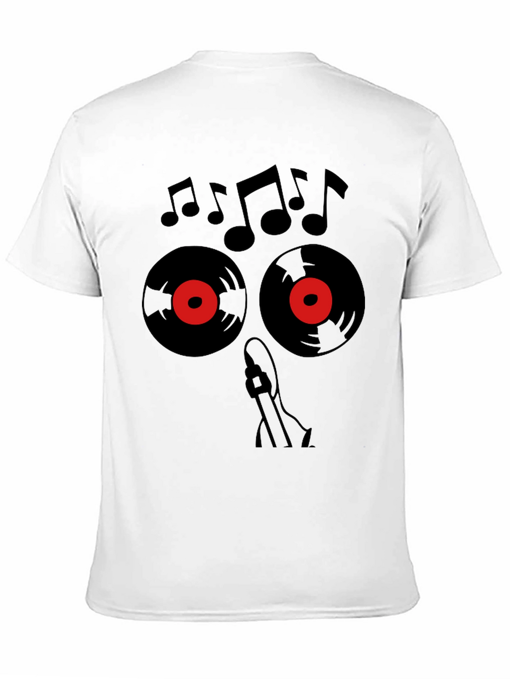 Music Lover T-Shirt - Vinyl & Notes Design