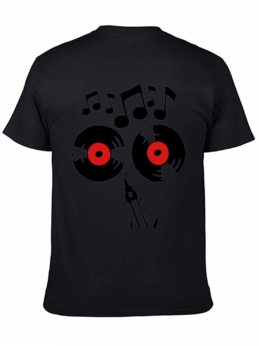 Music Lover T-Shirt - Vinyl & Notes Design