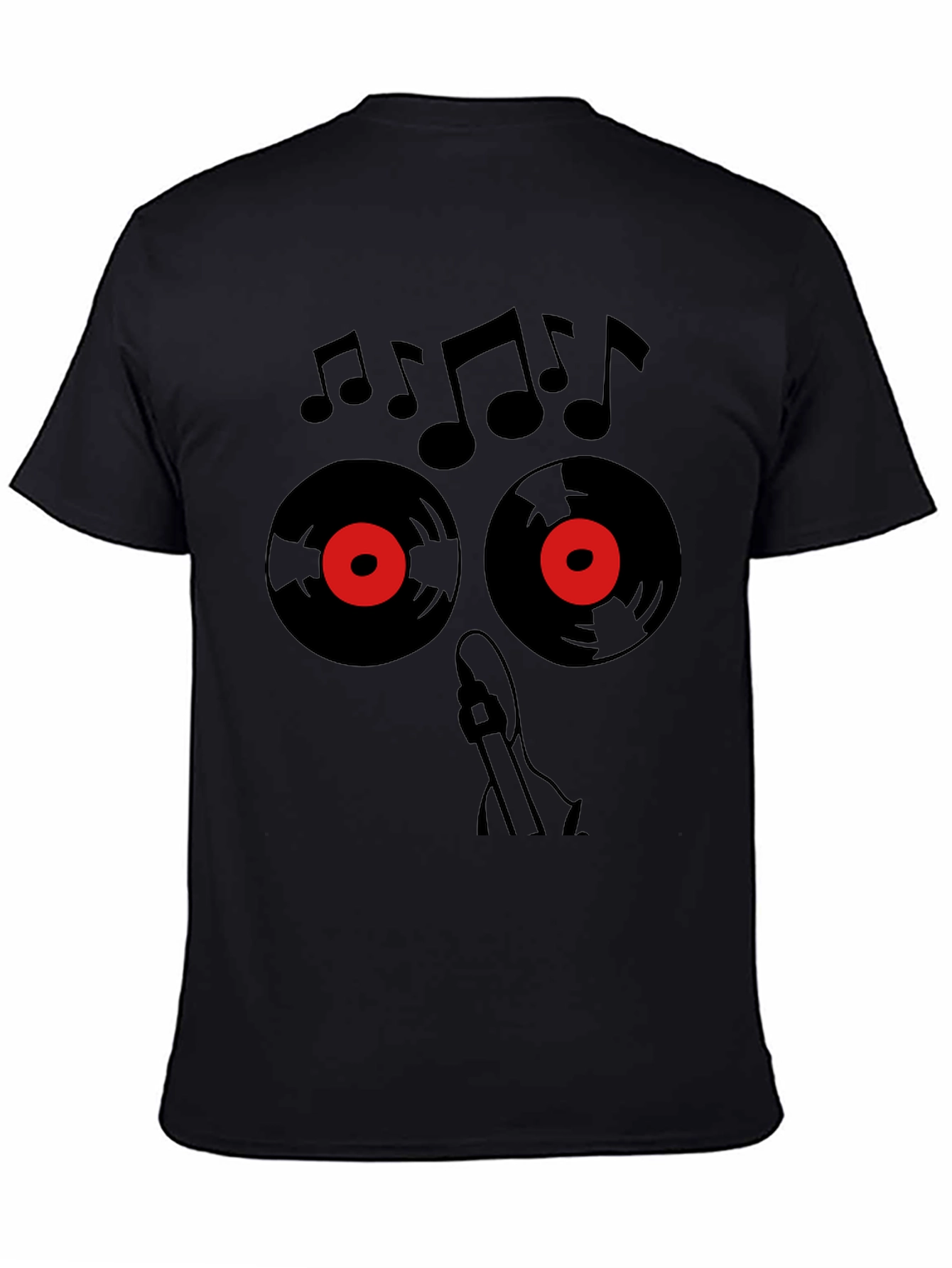 Music Lover T-Shirt - Vinyl & Notes Design