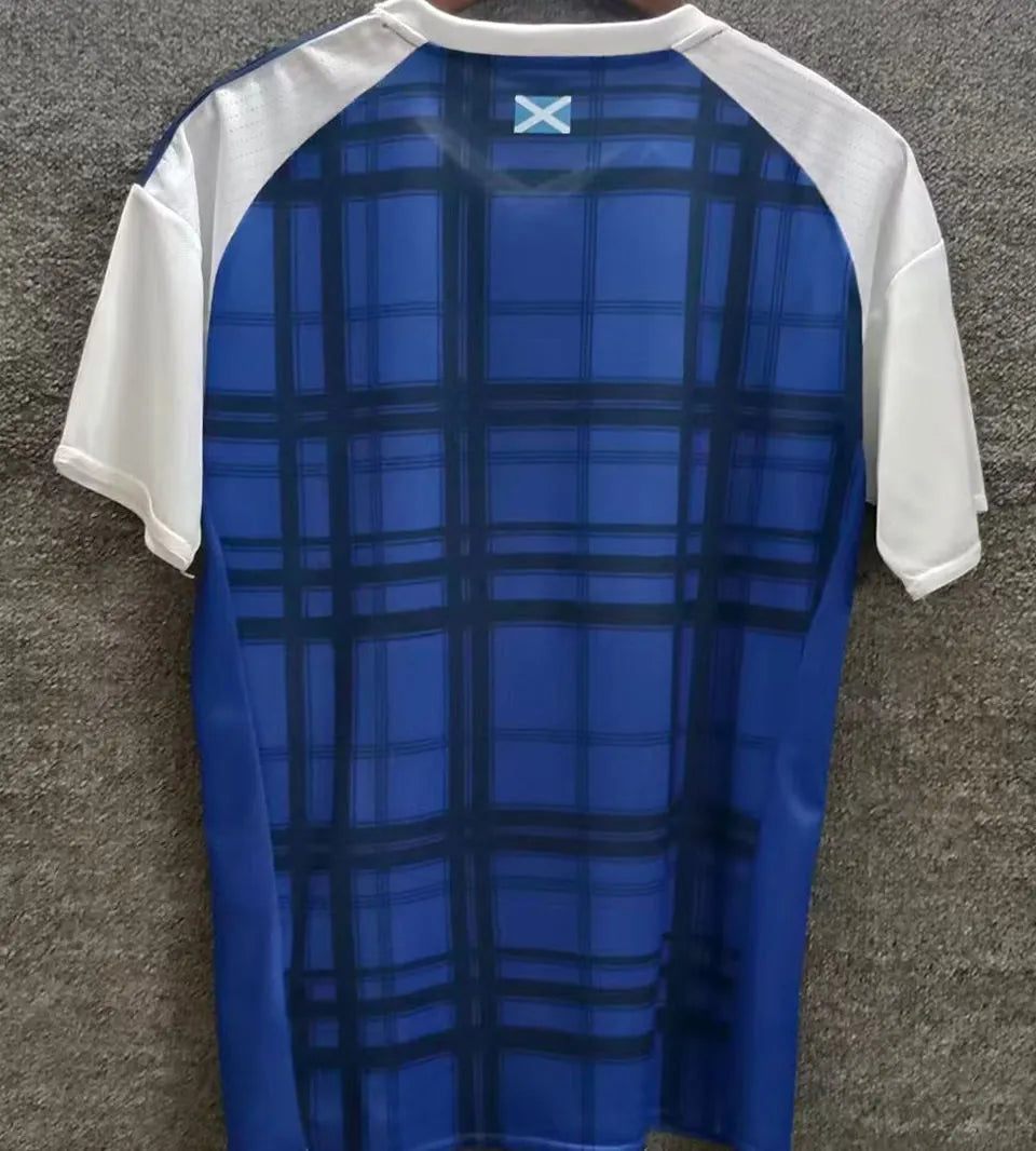 2016 Scotland Home Blue Retro Soccer Jersey Back