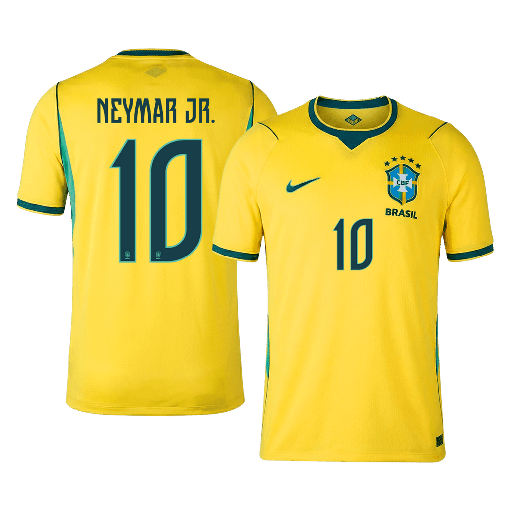 NEYMAR JR. #10 Brazil Home Soccer Jersey World Cup 2026 Yellow Front