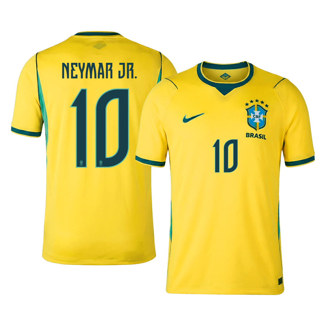 NEYMAR JR. #10 Brazil Home Soccer Jersey World Cup 2026 Yellow Front