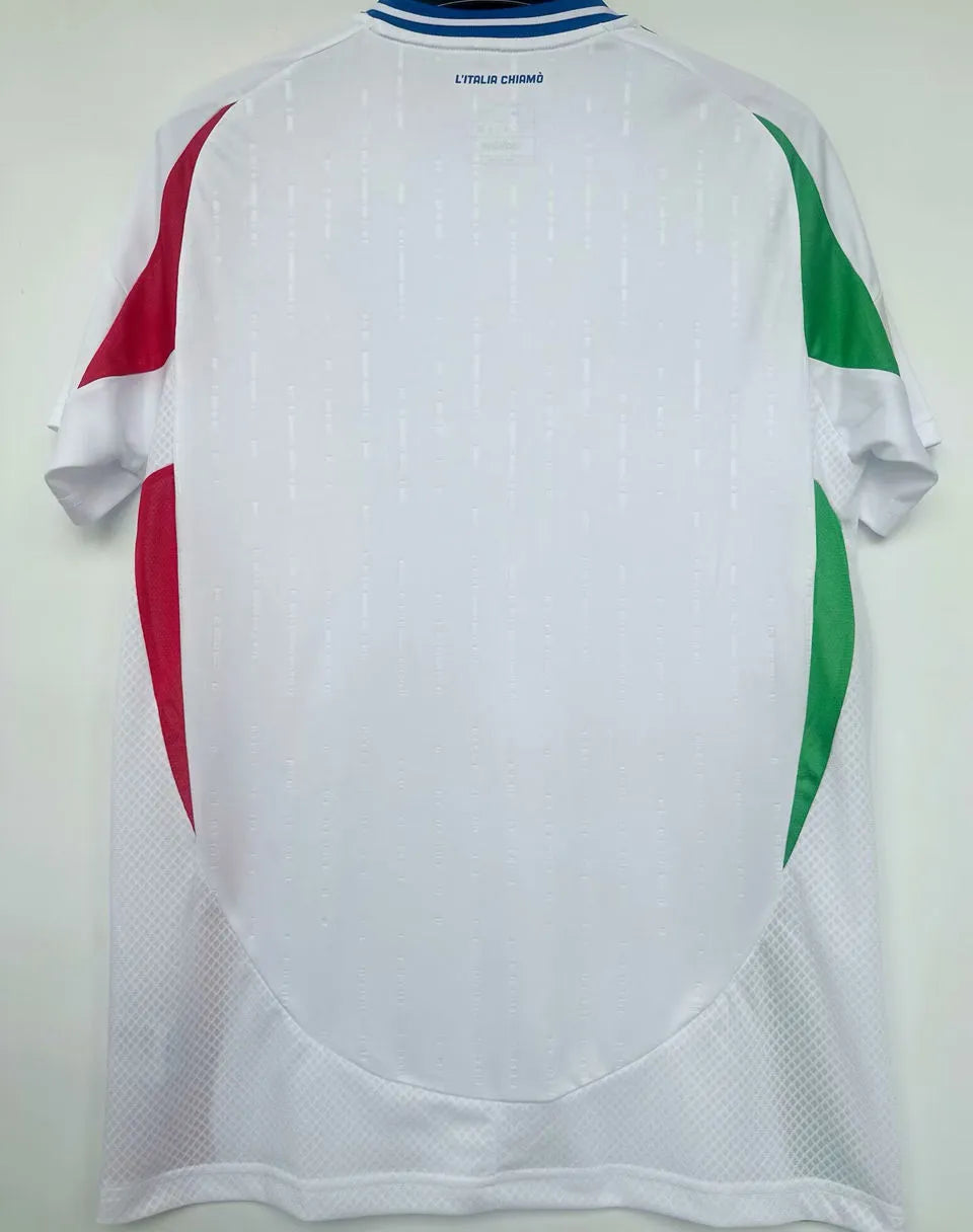 CHIESA #14 Italy 1:1 Quality Away White Fans Jersey 2024/25 ★★ Detail 2