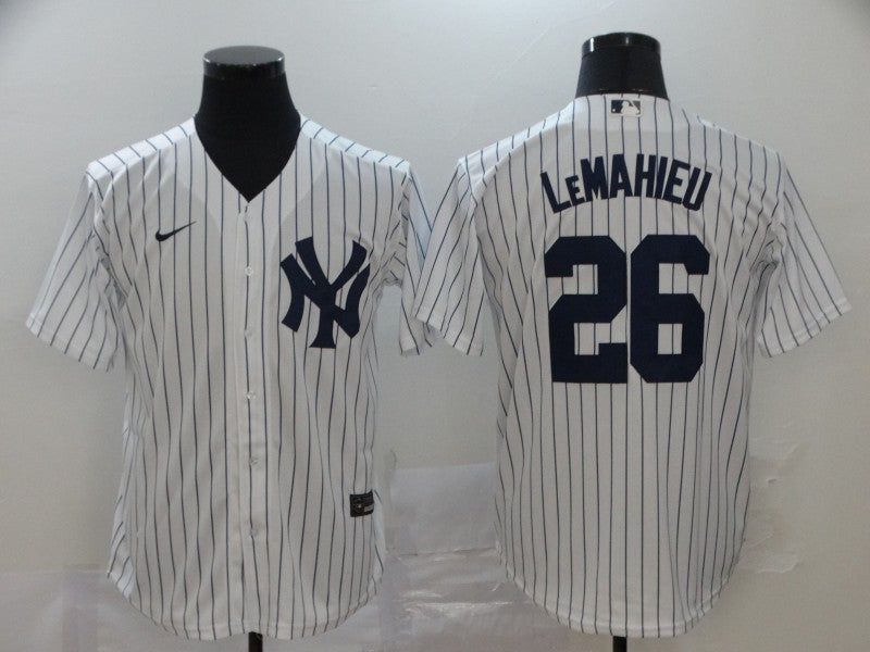 Men's New York Yankees DJ LeMahieu #26 White Replica Baseball Jerseys