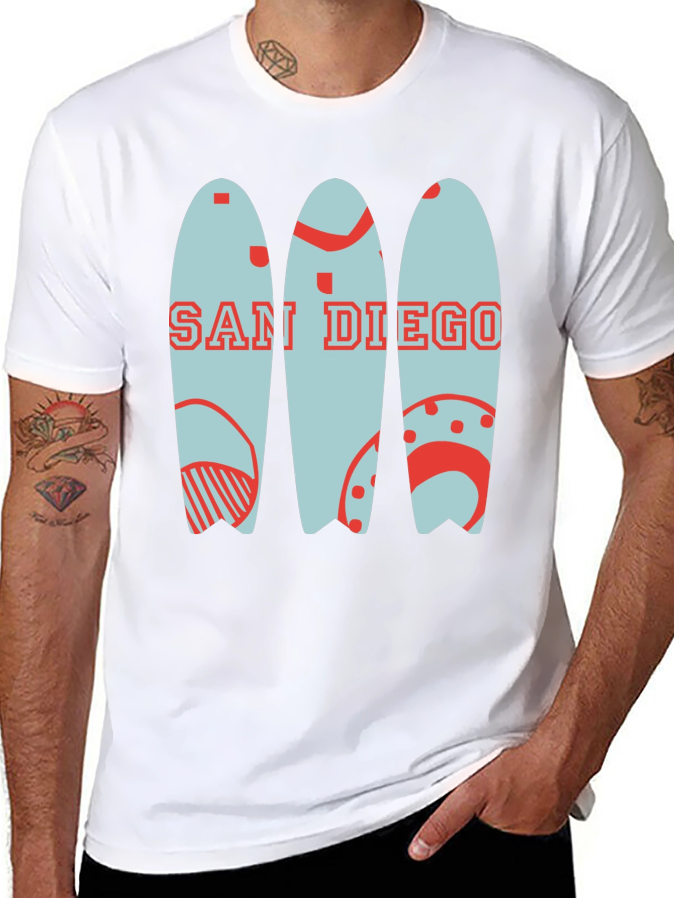 San Diego Surfboard Graphic Tee