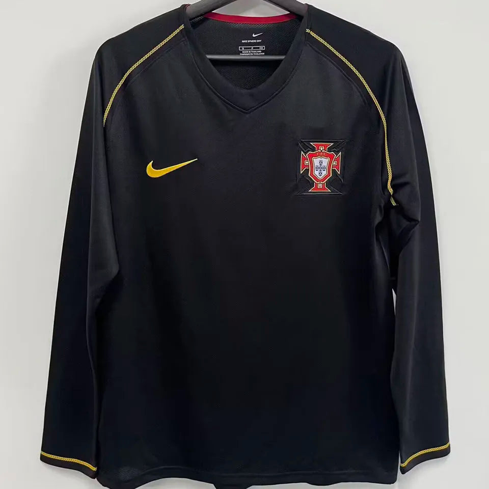 2014 Portugal Away White Retro Soccer Jersey Detail 4