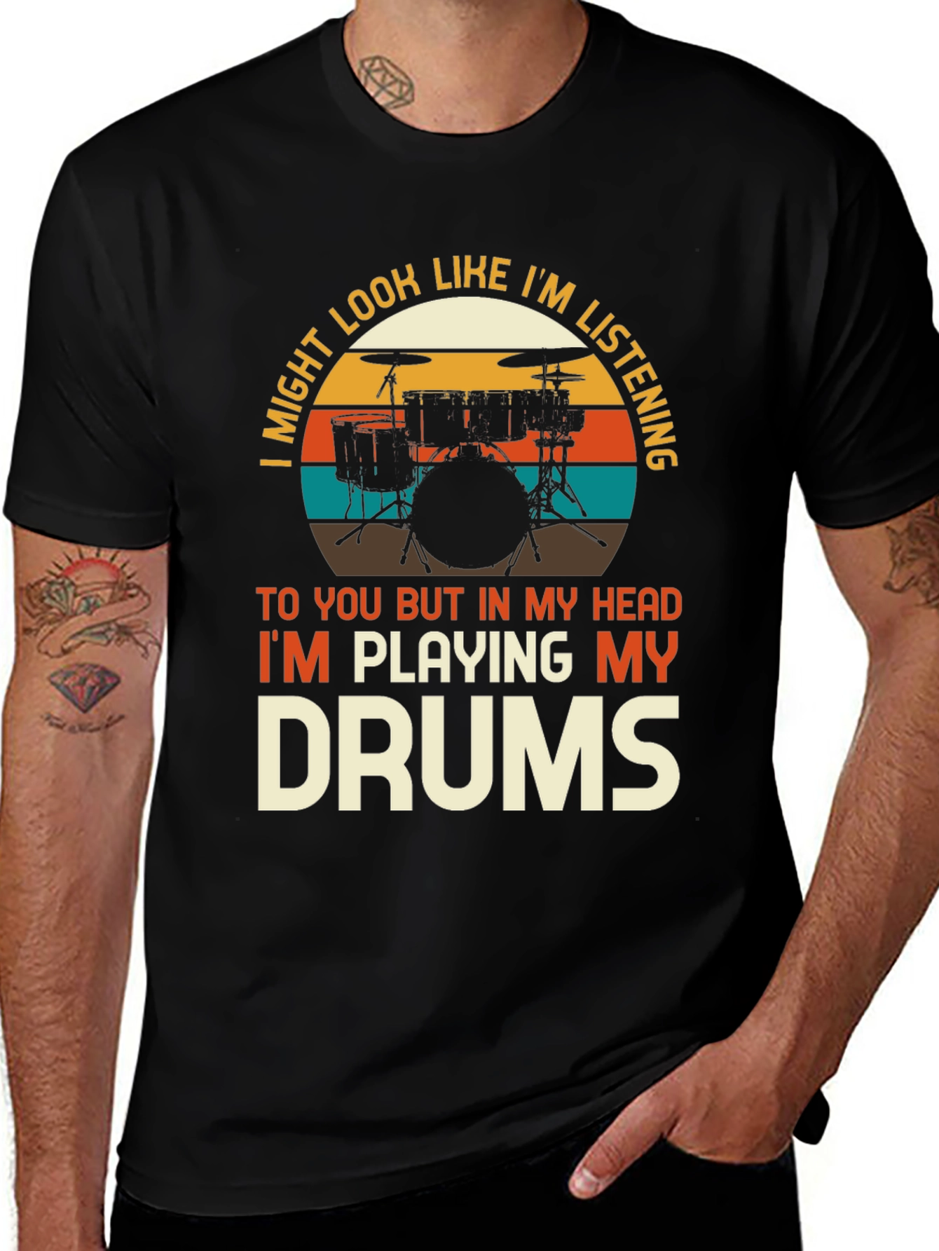 Drummer Humor T-Shirt - Im Playing My Drums
