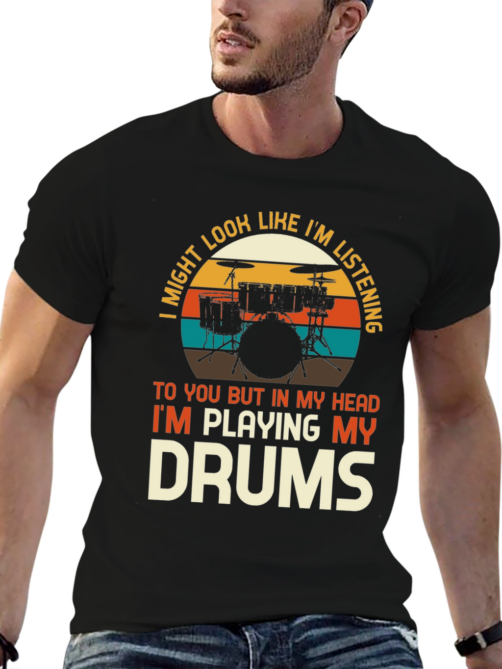 Drummer Humor T-Shirt - Im Playing My Drums