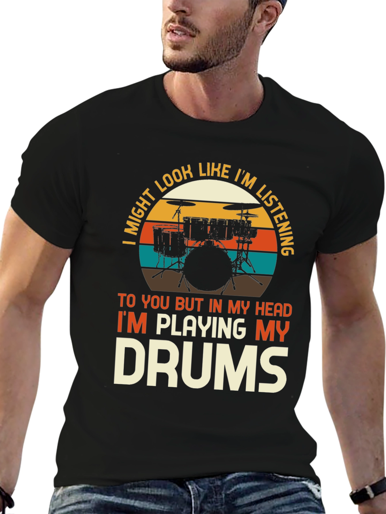 Drummer Humor T-Shirt - Im Playing My Drums