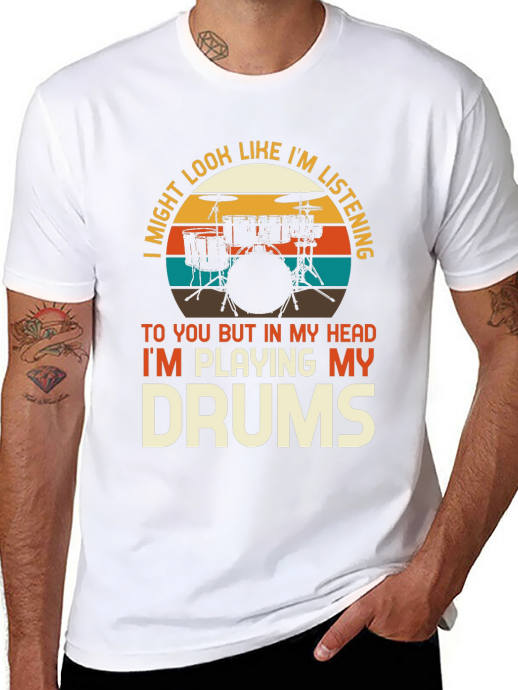 Drummer Humor T-Shirt - Im Playing My Drums