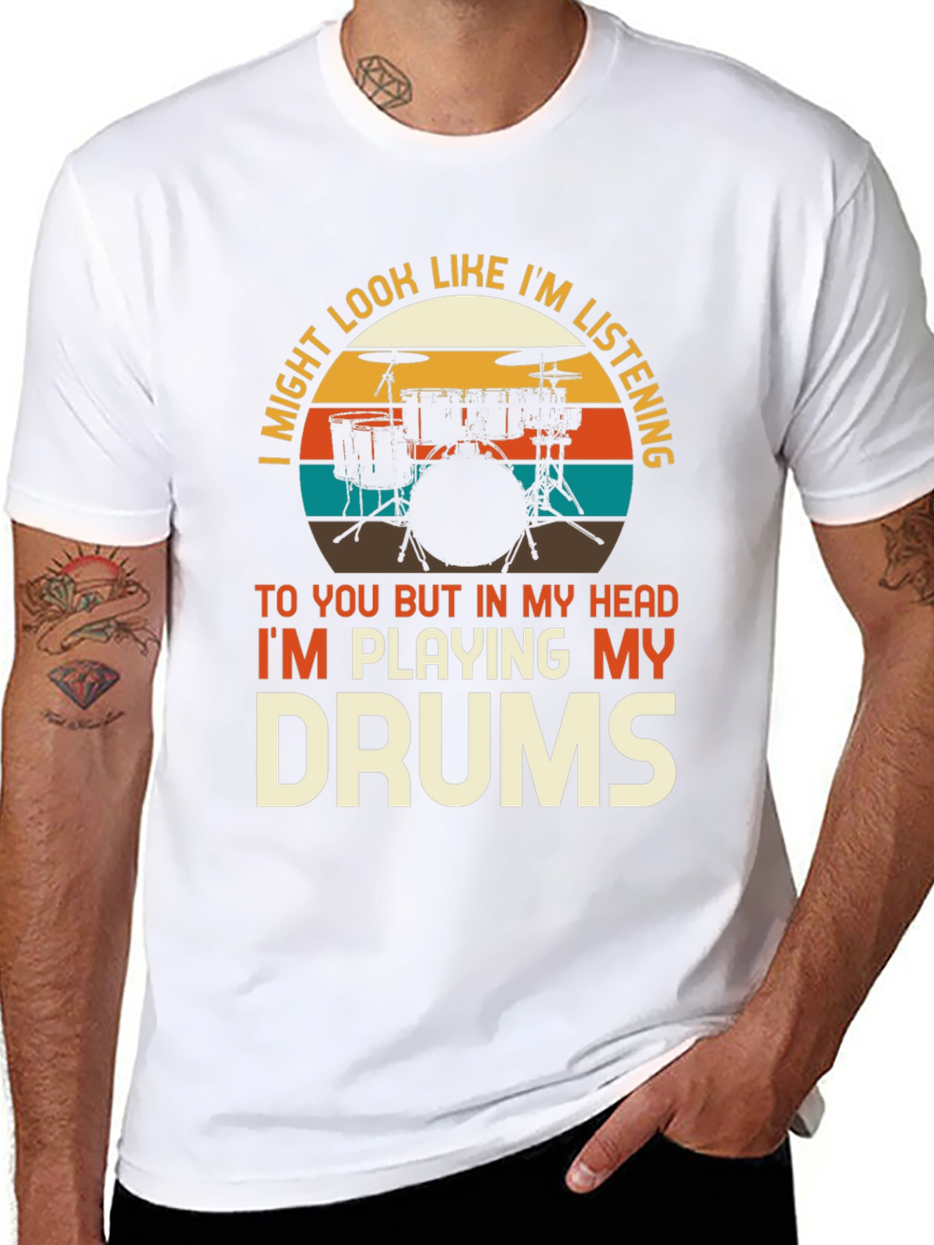 Drummer Humor T-Shirt - Im Playing My Drums