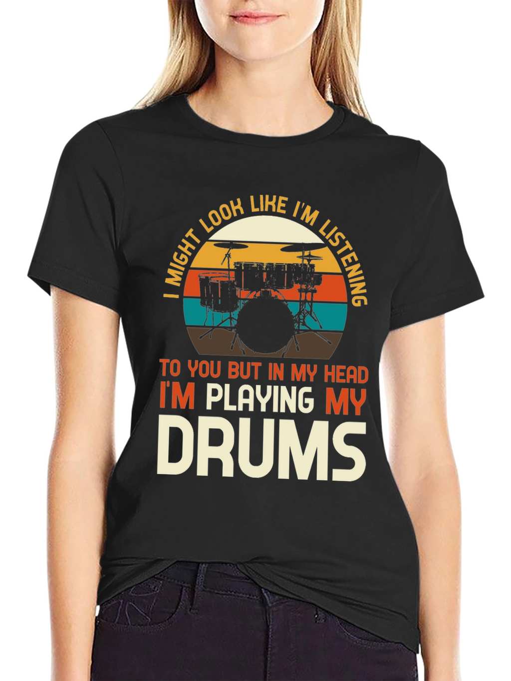 Drummer Humor T-Shirt - Im Playing My Drums