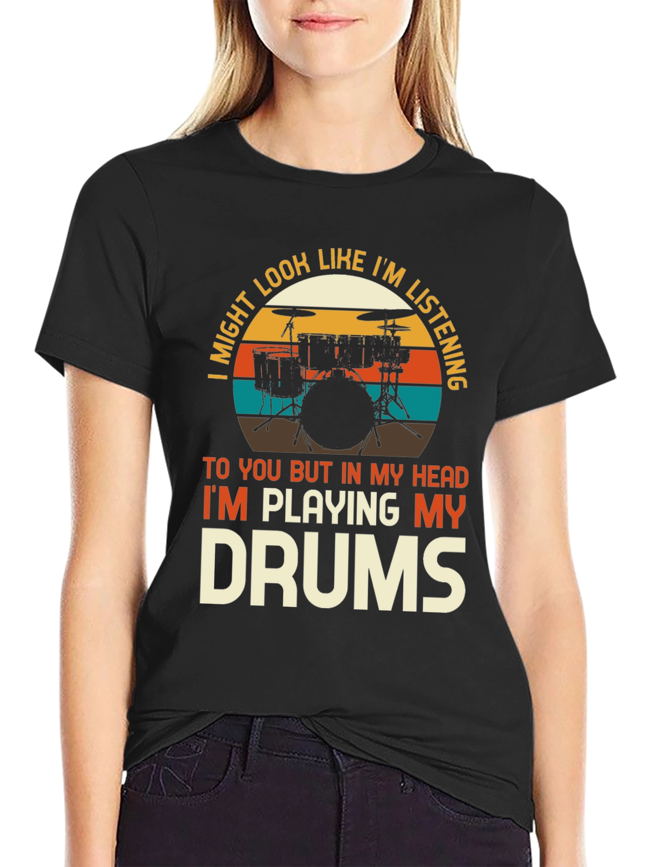Drummer Humor T-Shirt - Im Playing My Drums