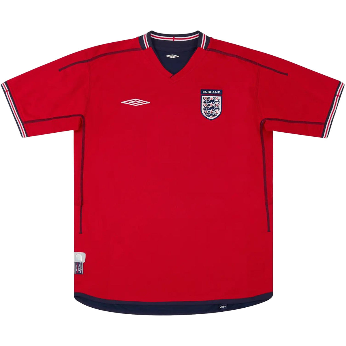 BECKHAM #7 Retro England Away Jersey World Cup 2002 Image 3