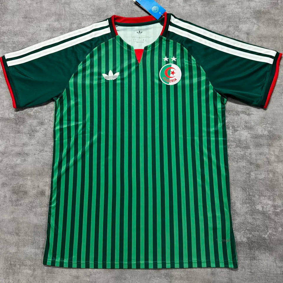 2026/27 Algeria Away Green Fans Soccer Jersey （Have 2 Star 有 2 星） Front