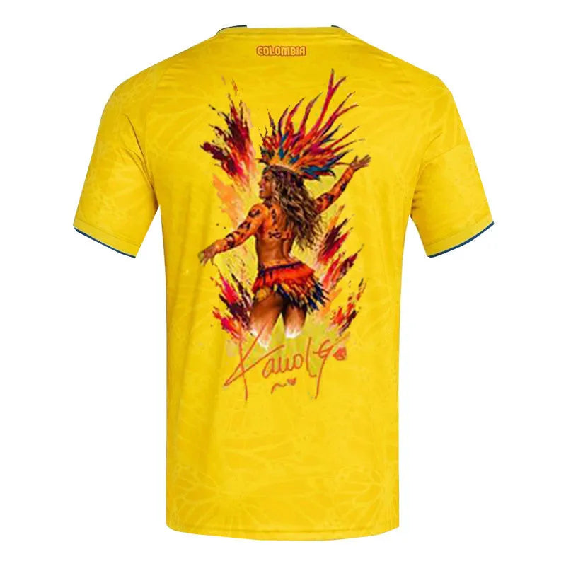 2026/27 Colombia 1:1 Quality Home X-Karol G Graphics Fans Soccer Jersey Detail 1