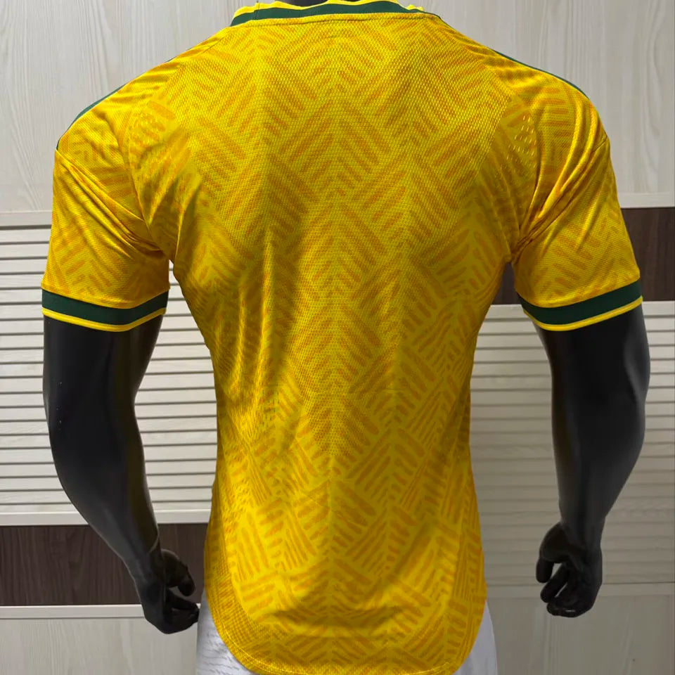 2026/27 South Africa Home Yellow Plyaer Version Soccer Jersey Back