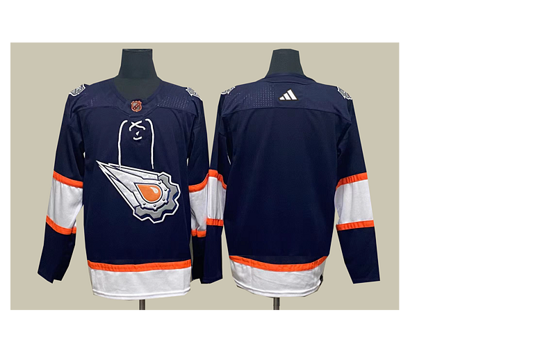 Men's Edmonton Oilers Navy Blank Player Jerseys