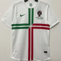 2012 Portugal Away White Retro Soccer Jersey Front